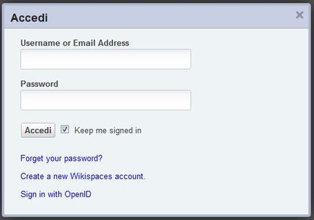 Registrazione Wikispaces