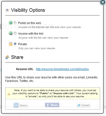 Share Resume LinkedIn