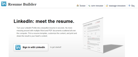 LinkedIn Resume Builder